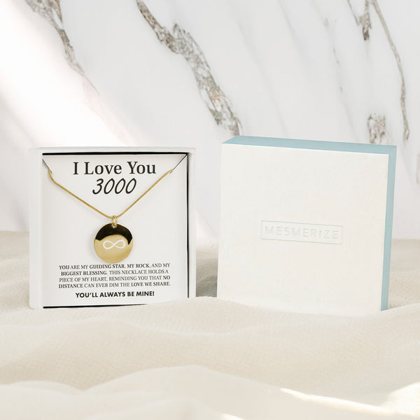 Infinity Circle Necklace Gold