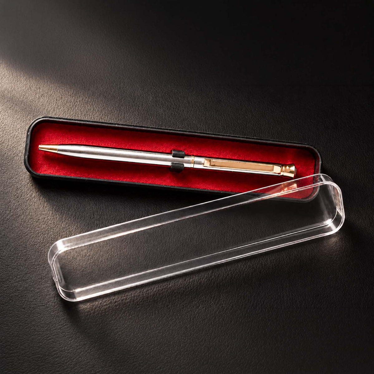 Polished Silver Gold Natural Pyrite Stone Twist Ball Pen