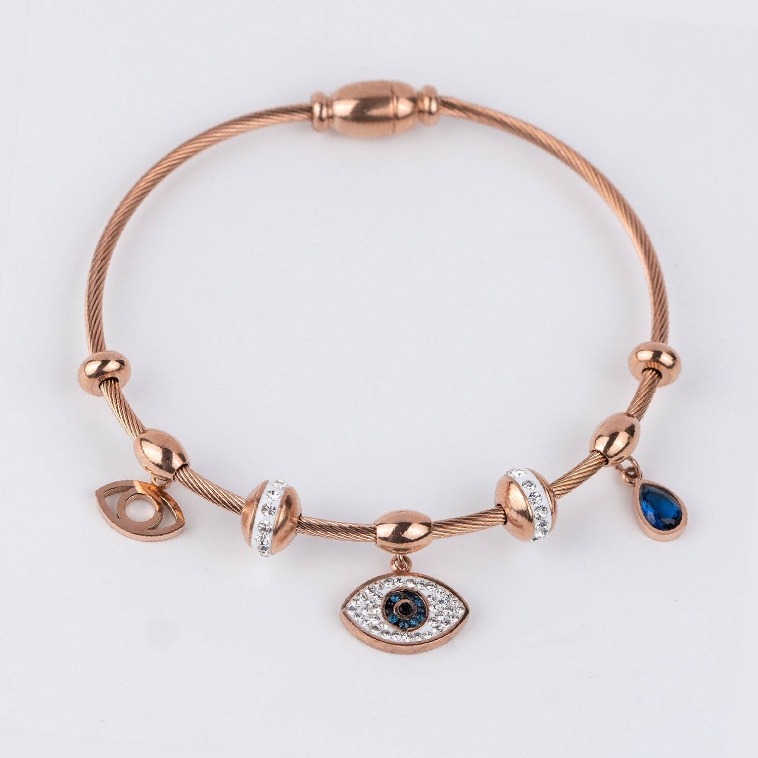 W Premium Jewellery Evil Eye Charms Dangler Bracelet