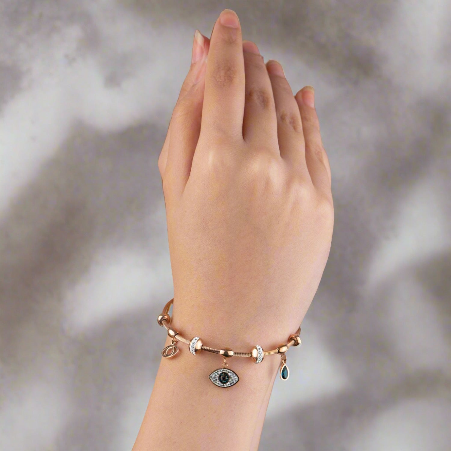 Evil Eye Charms Dangler Bracelet