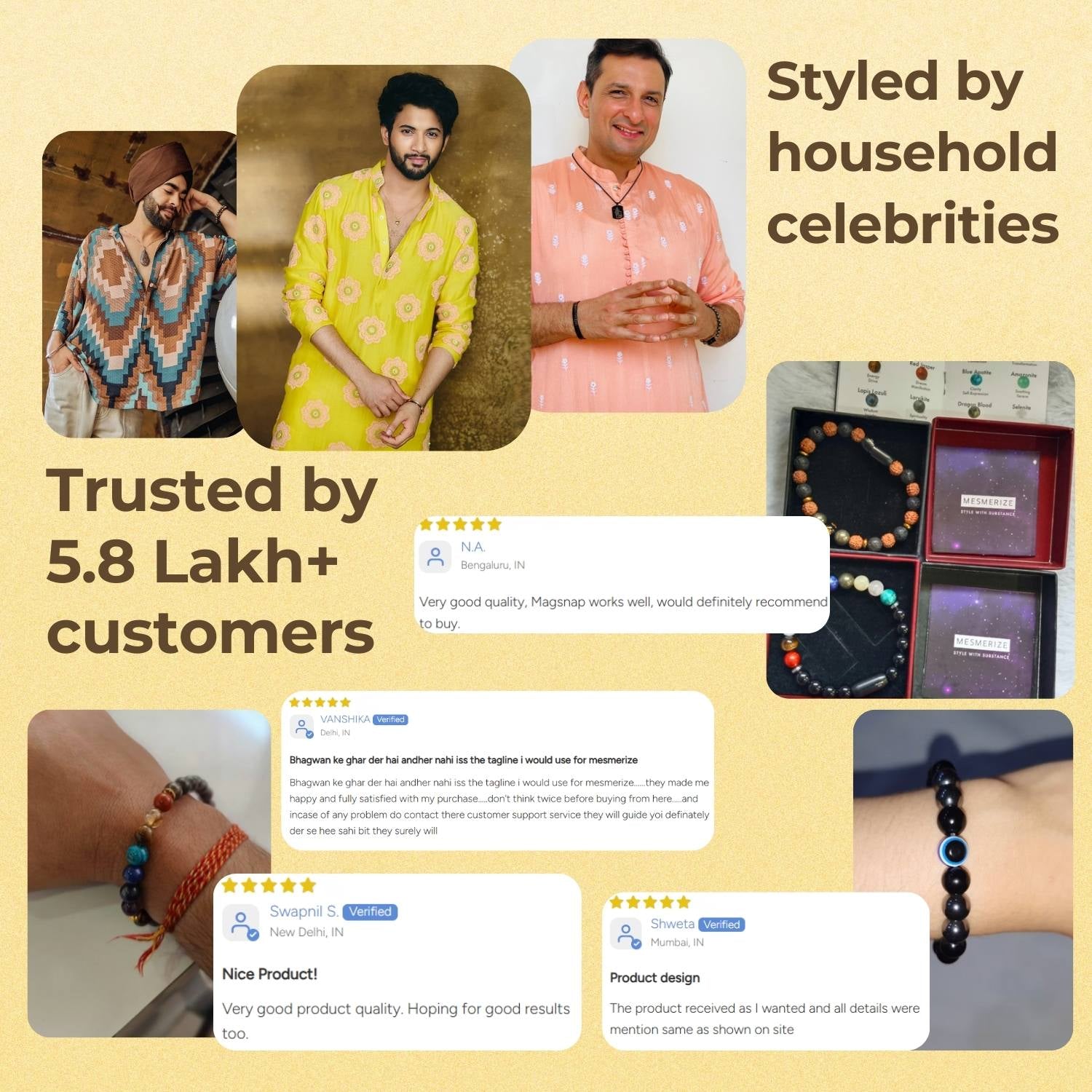 Non Personalised Knowledge Gloss Onyx And Lapis Lazuli Natural Stone Bracelet With Magsnap 2