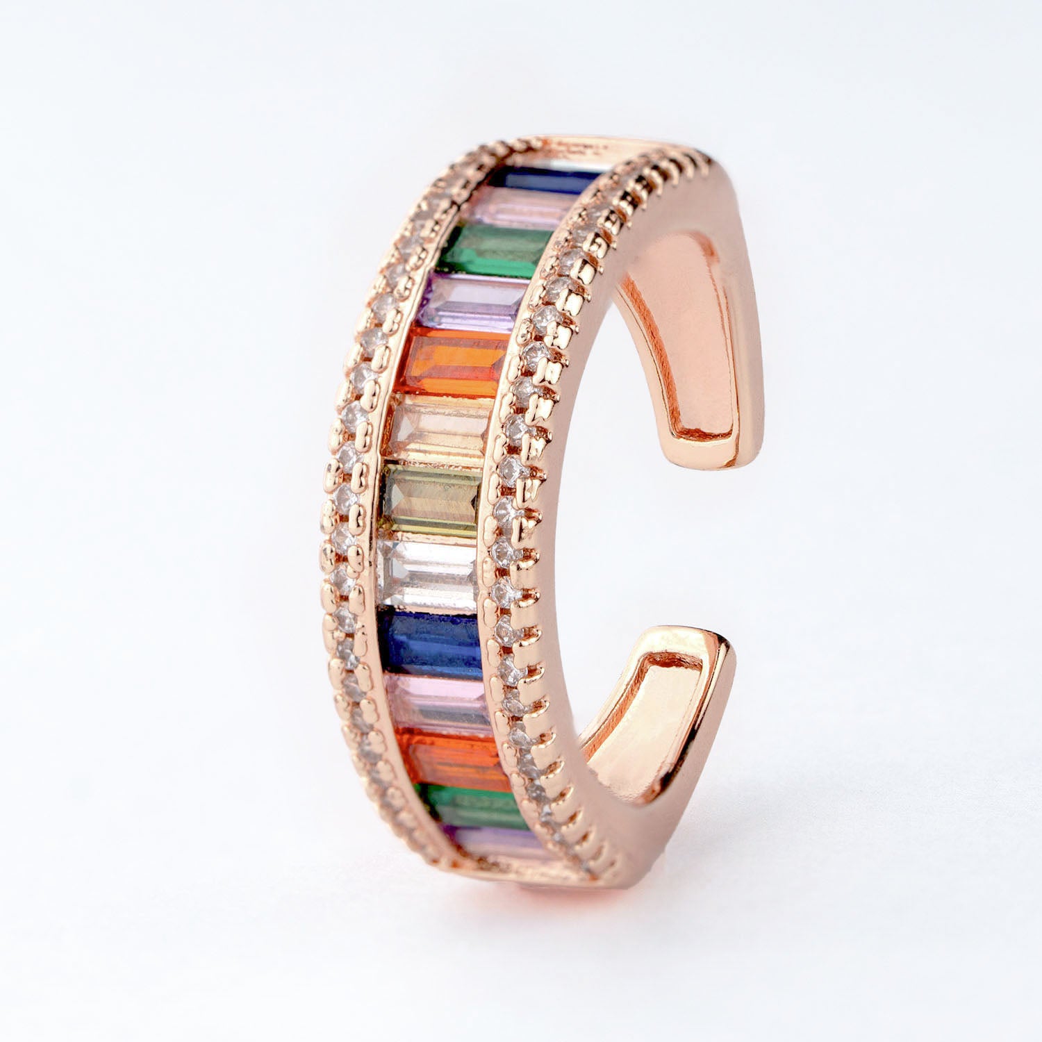 W Premium Jewellery Rose Gold Multi Diamond Ring