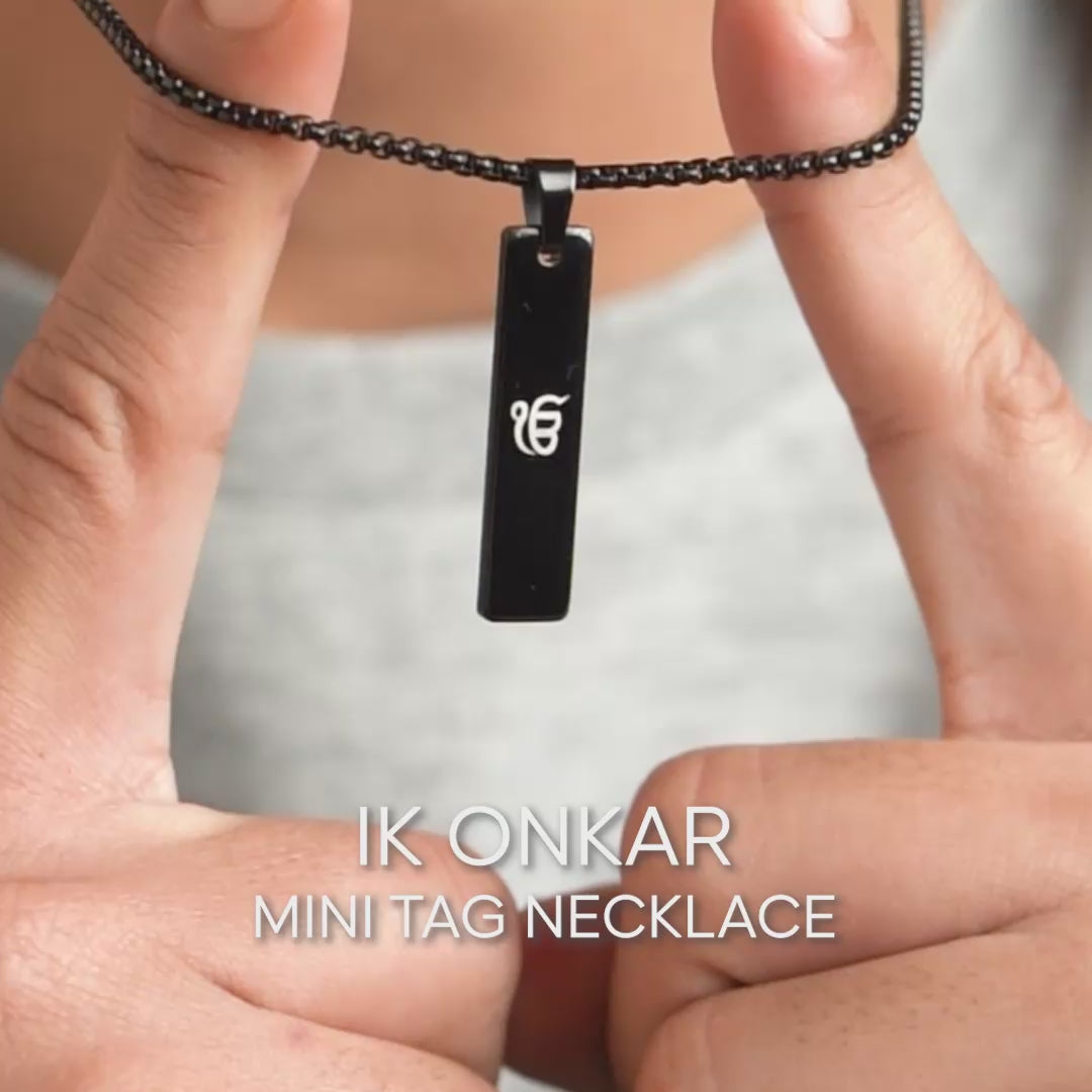 Ik Onkar Spiritual Mini Tag Gold