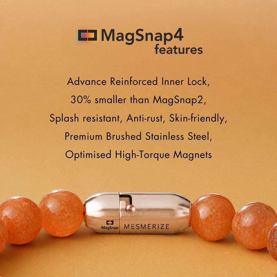 Peaceful Aura Natural Stone Bracelet with MagSnap2
