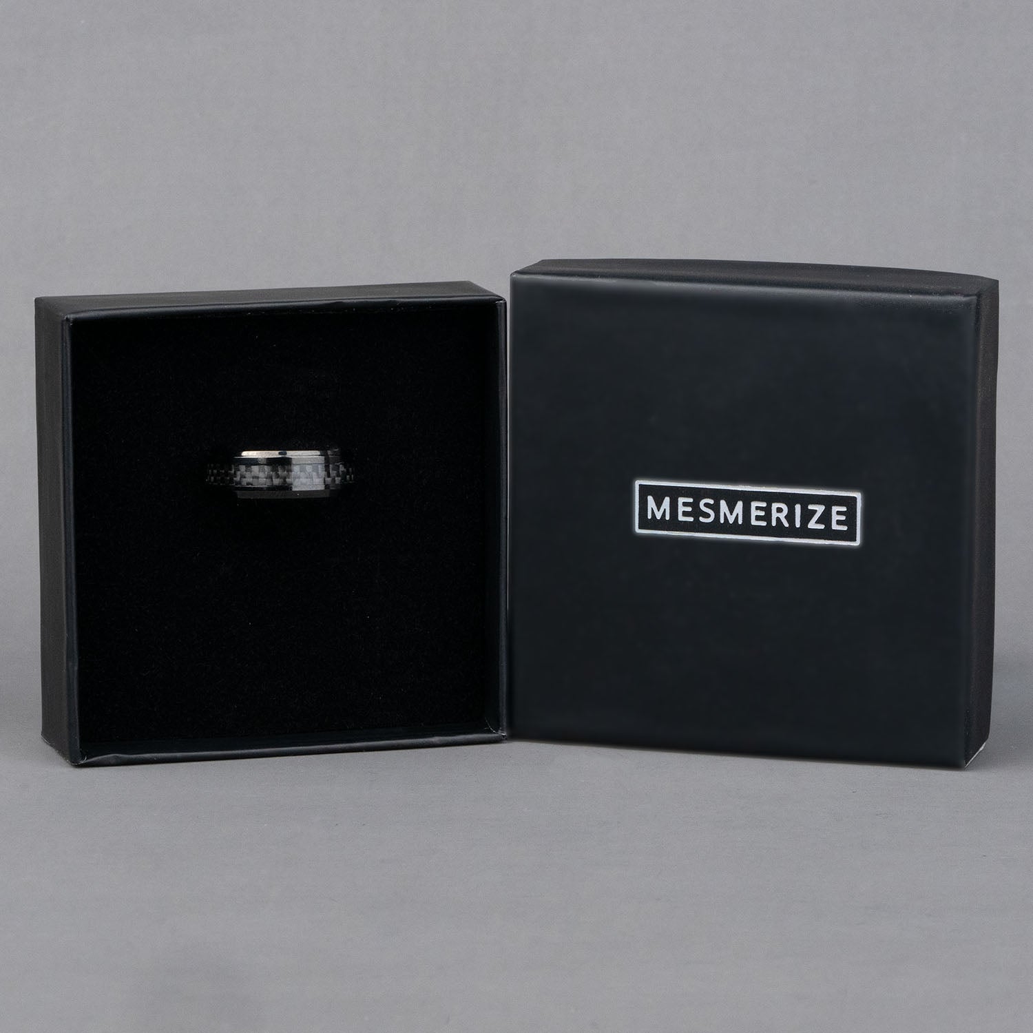 M Premium Jewellery Black Carbon fiber Octane ring