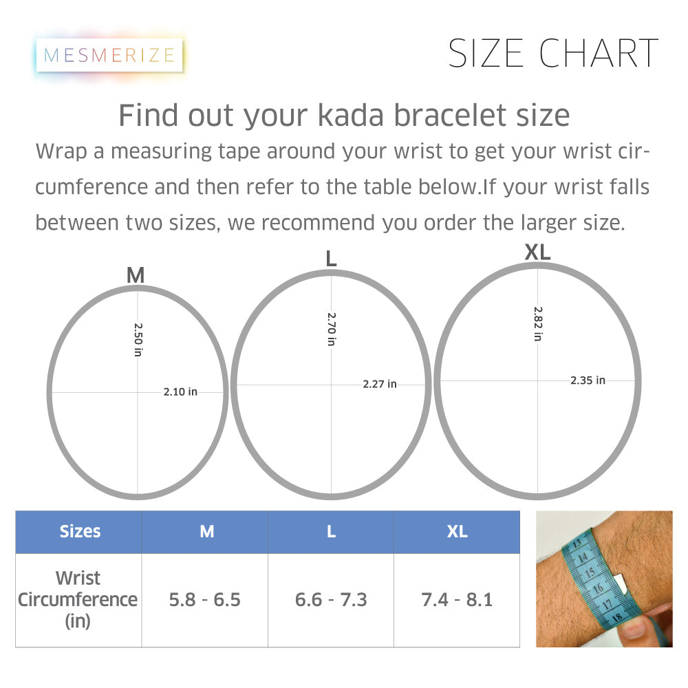 Hex Matrix Kada Bracelet with Personalisation