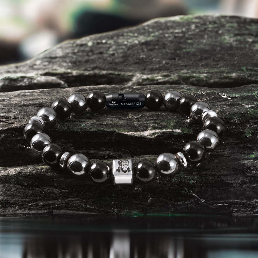 Strength Hanuman Natural Stone Bracelet with MagSnap