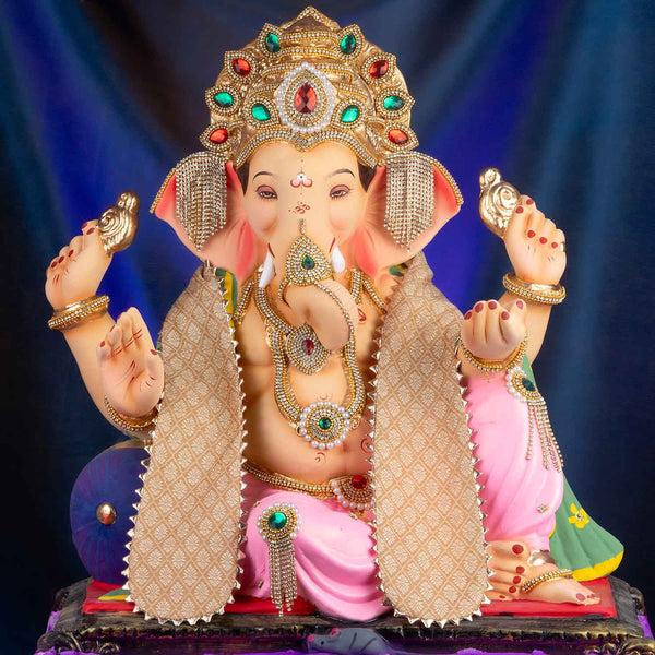 Beige Uparna/Khes for Ganpati Bappa