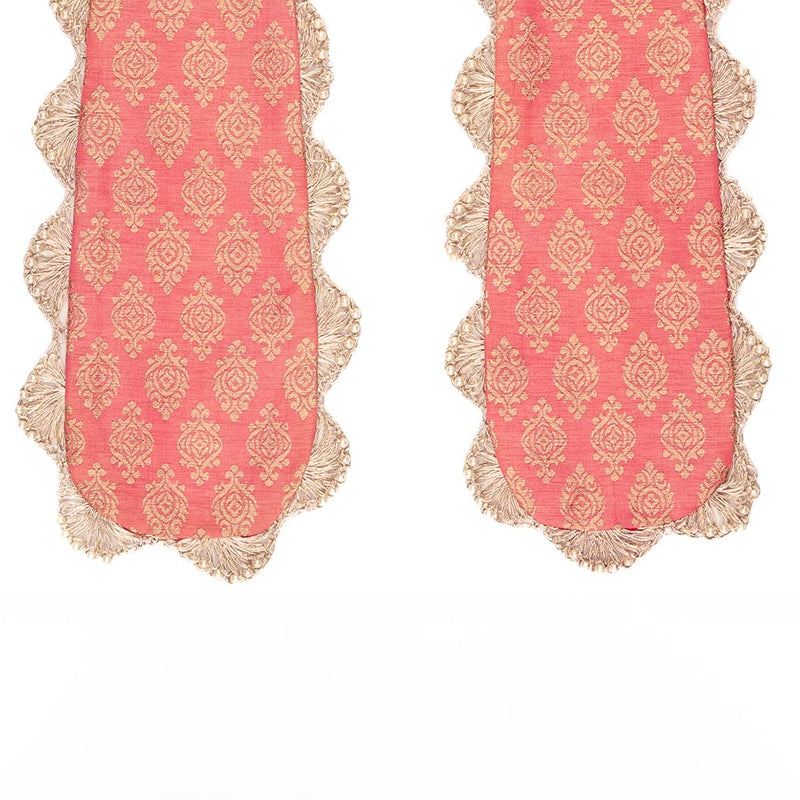 Peach Brocade Uparna/Khes for Ganpati Bappa