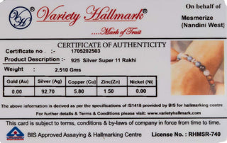 925 Silver Evil Eye lab certificate 1