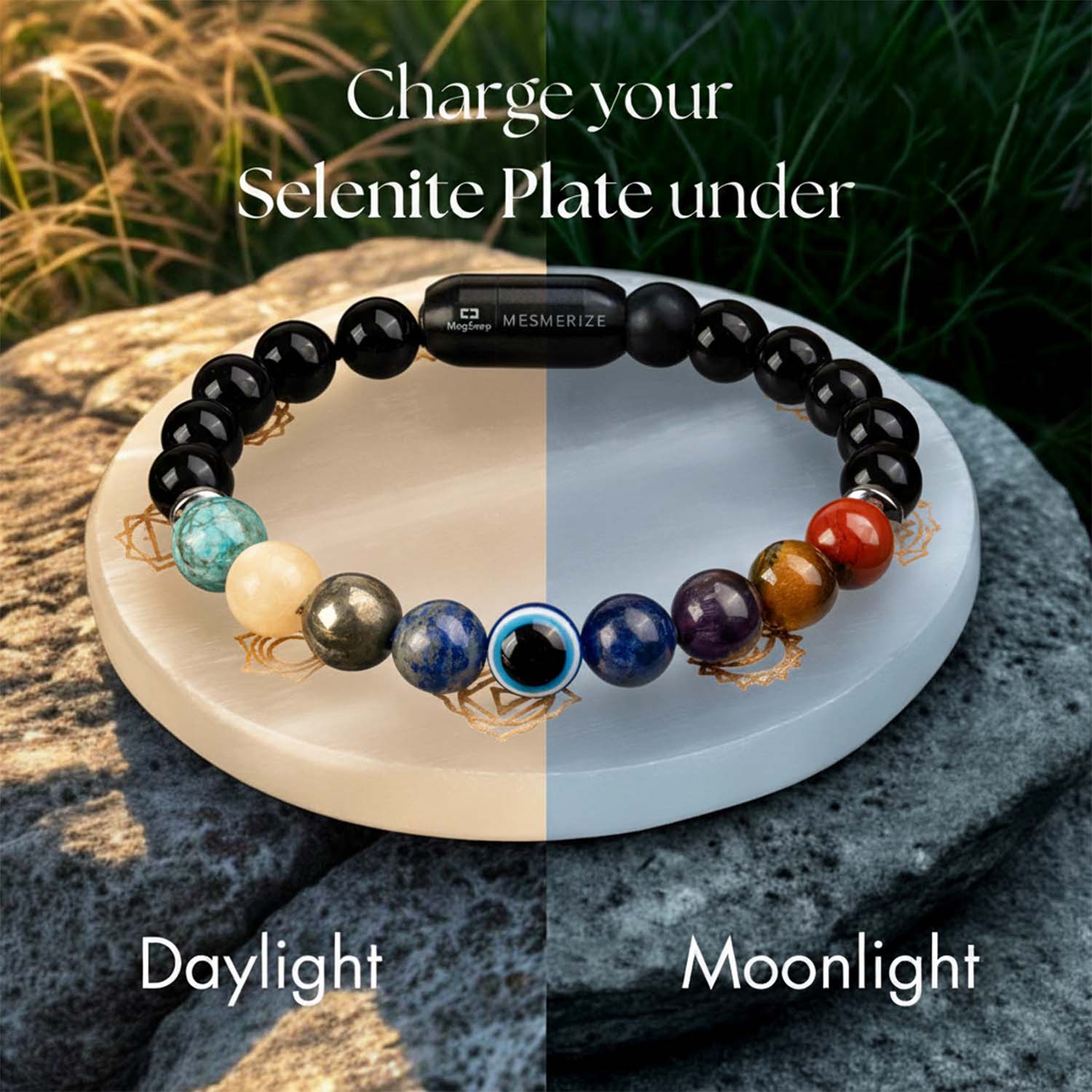 9 Chakra Selenite Charging Plate