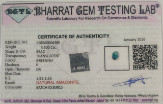 Amazonite lab certificate 8