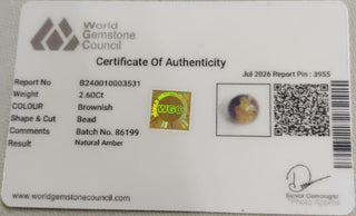 Amber lab certificate 9