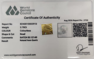 Aura Quartz lab certificate 6