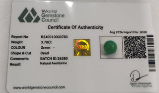 Aventurine lab certificate 6