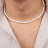 Beaded Pearl Necklace For Men