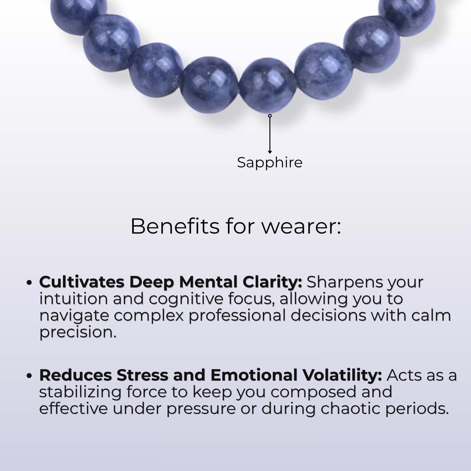 Wealth Magnet Blue Sapphire Natural Stone Bracelet With MagSnap 3