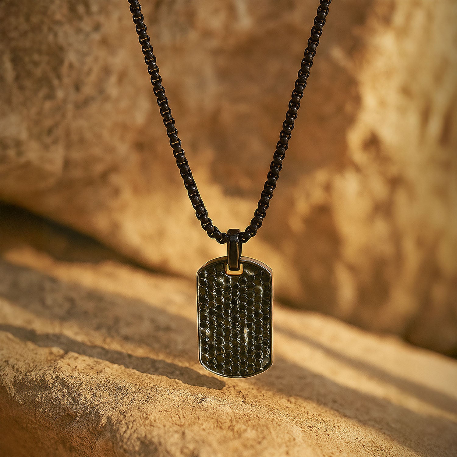 Black Diamonds Limited Edition Dog Tag Necklace - Mesmerize India