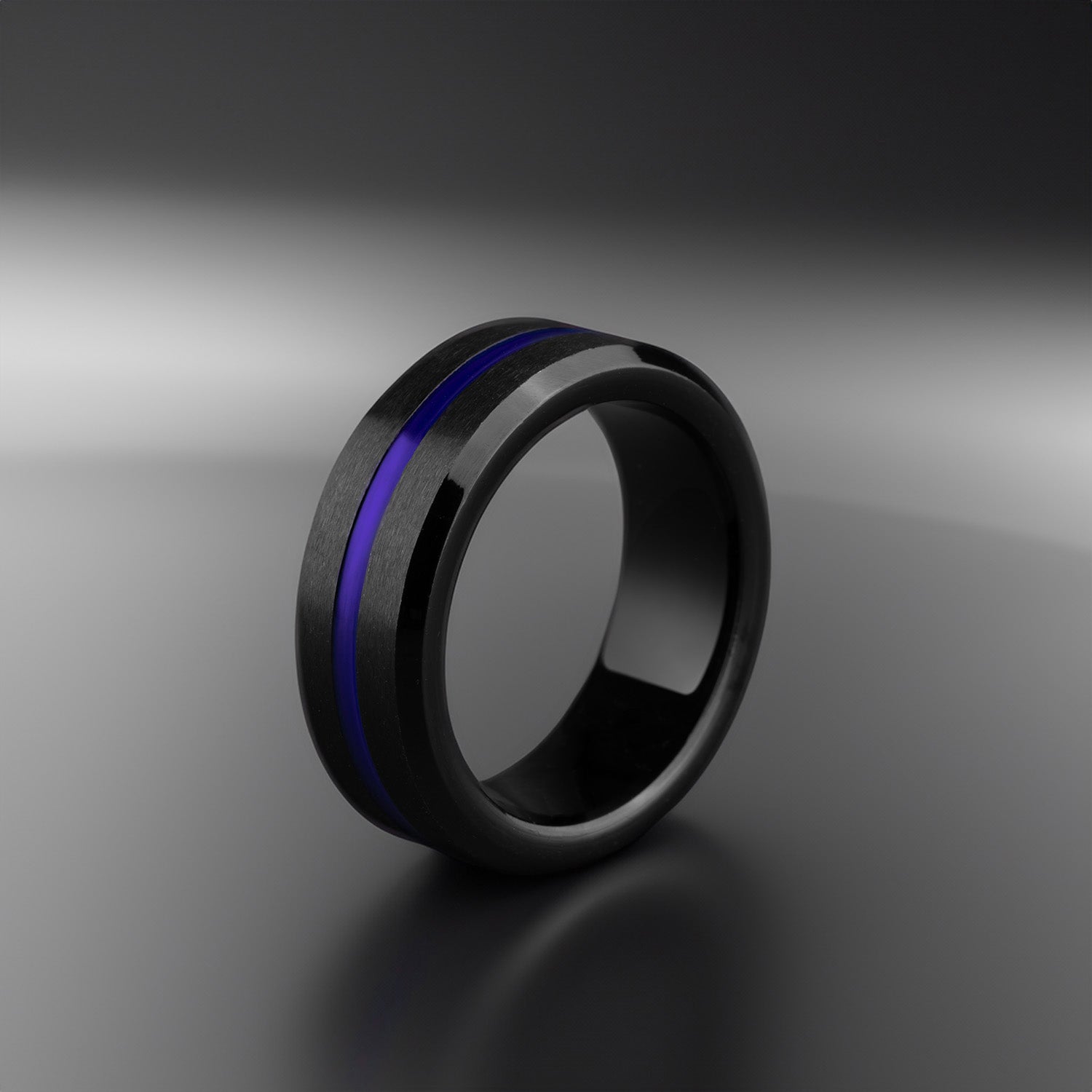 M Premium Jewellery Black Tron Ring 