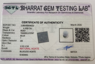 Blue Lace Agate lab certificate 3