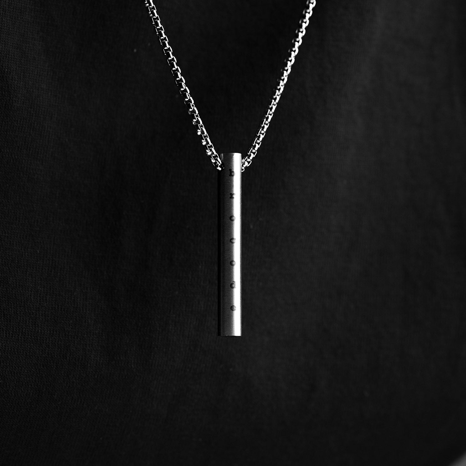 Brocode Silver Barrel Necklace
