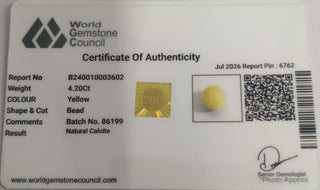 Calcite lab certificate 9