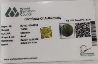Cat Eye lab certificate 7