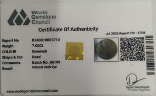 Cat Eye lab certificate 5