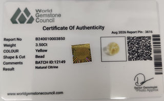 Citrine lab certificate 9