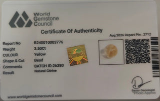 Citrine lab certificate 10