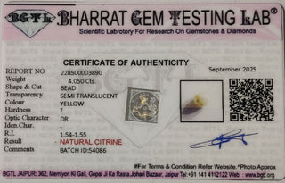 Citrine lab certificate 4