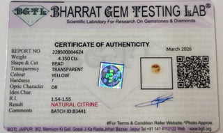 Citrine lab certificate 7