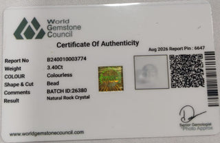Clear Quartz lab certificate 13