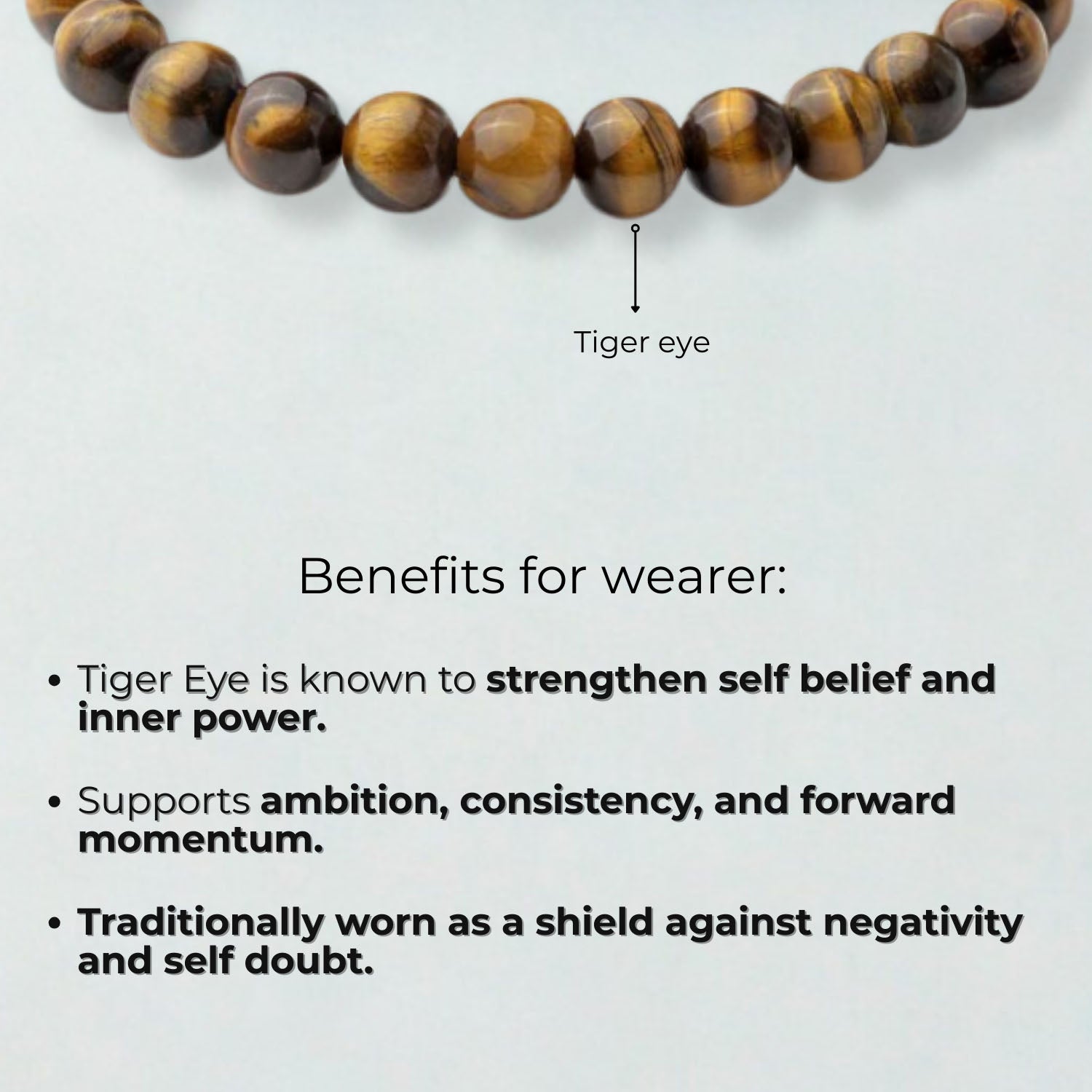 Courageous Tiger Eye Natural Stone Bracelet With Elastic