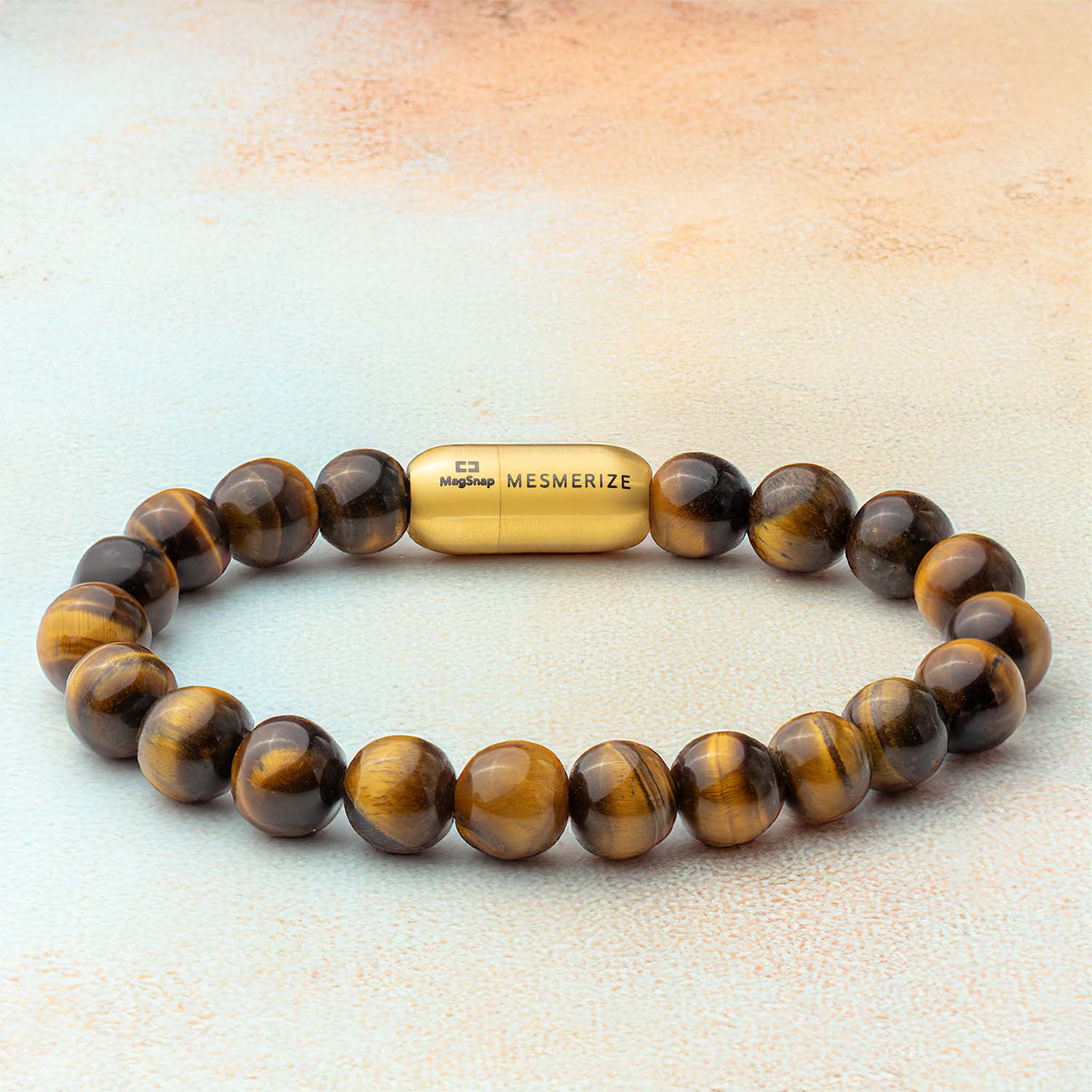 Natural Stone Jewellery Courageous Tiger Eye Natural Stone Bracelet With Magsnap