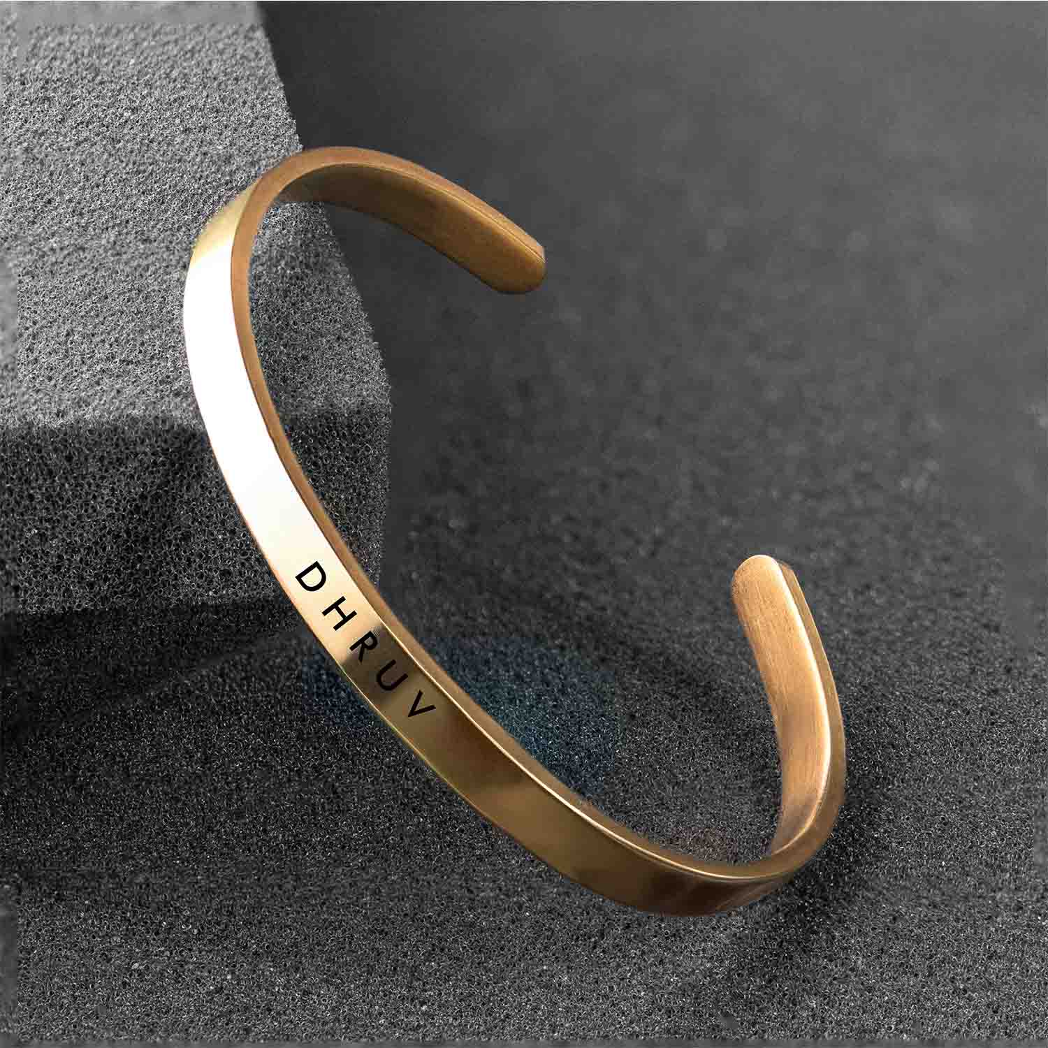 Personalised Gold Cuff Kada Bracelet