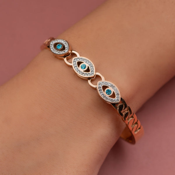 Curb Chain Evil Eye Bracelet