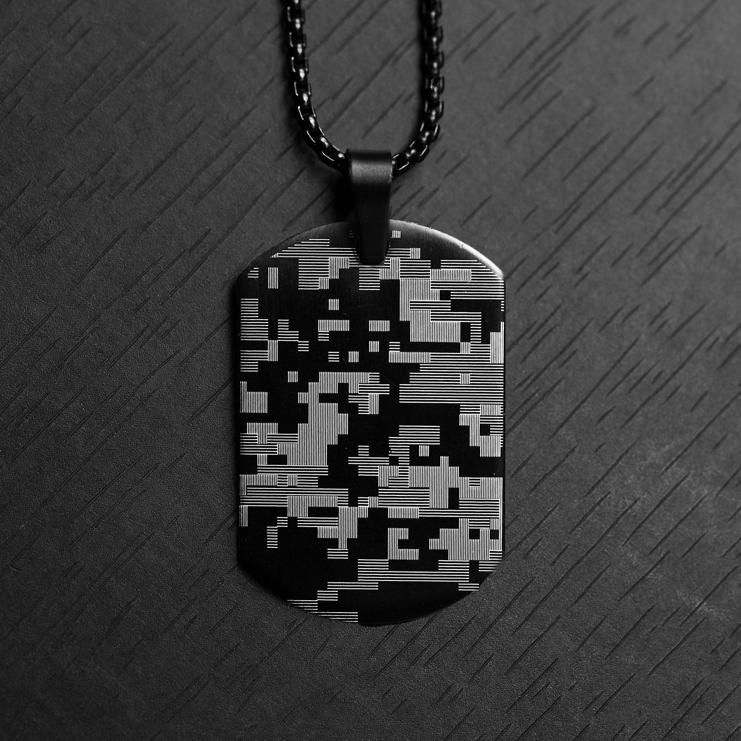 Cyber Camo Army Dog Tag Necklace