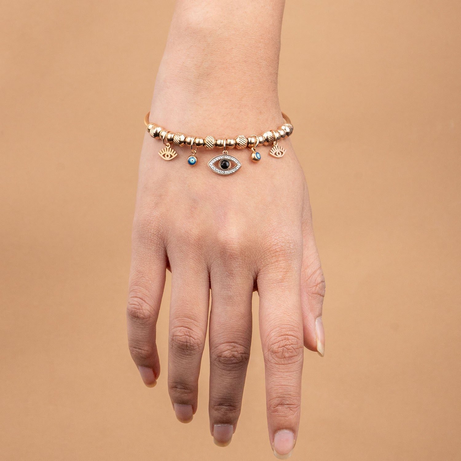 W Premium Jewellery Rose Gold Pandora Evil Eye Bracelet