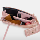 Quartz Pink Zippered Sling Bag (With Coin Pouch)
