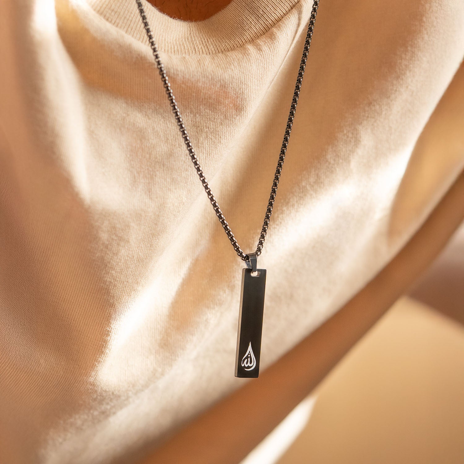 Arabic Calligraphy Mini Tag Necklace