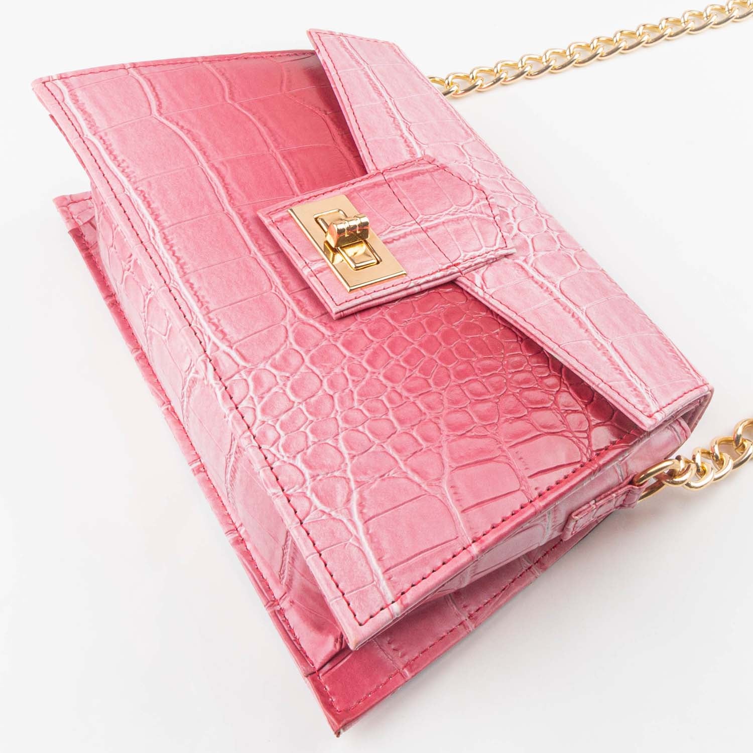 Raspberry Ombre Pointy Sling Bag