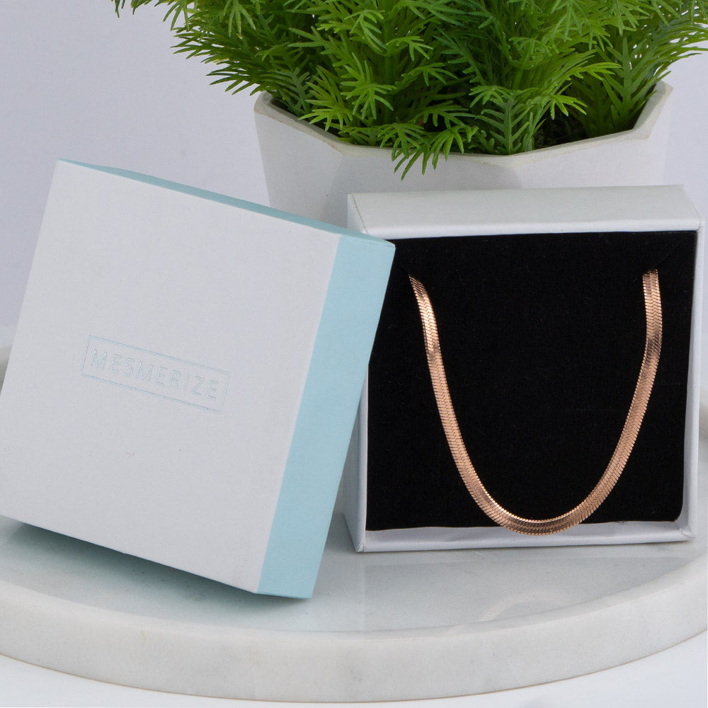 W Premium Jewellery Necklace Snake Chain Rose Gold