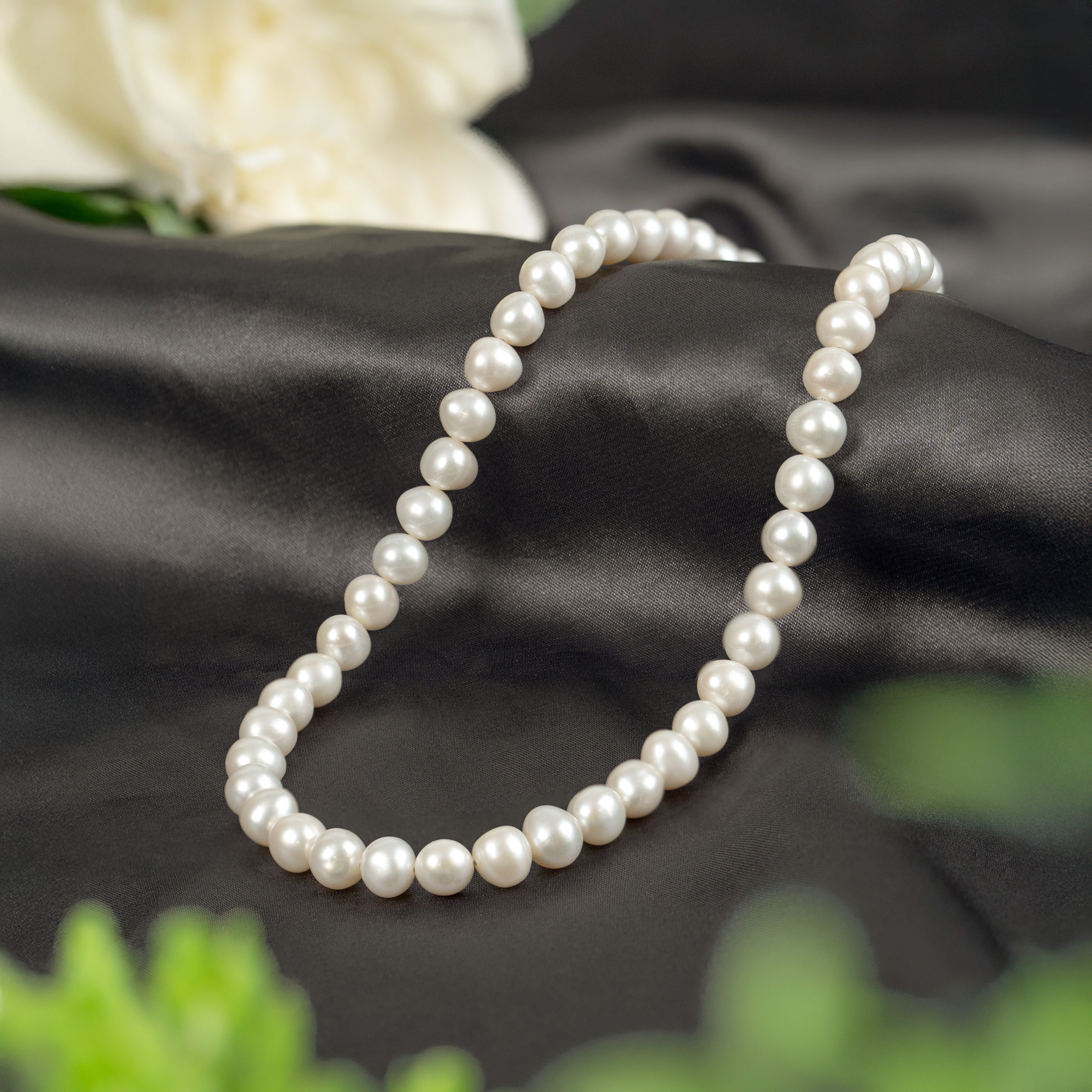 Divine Grace Pearl Natural Stone Necklace