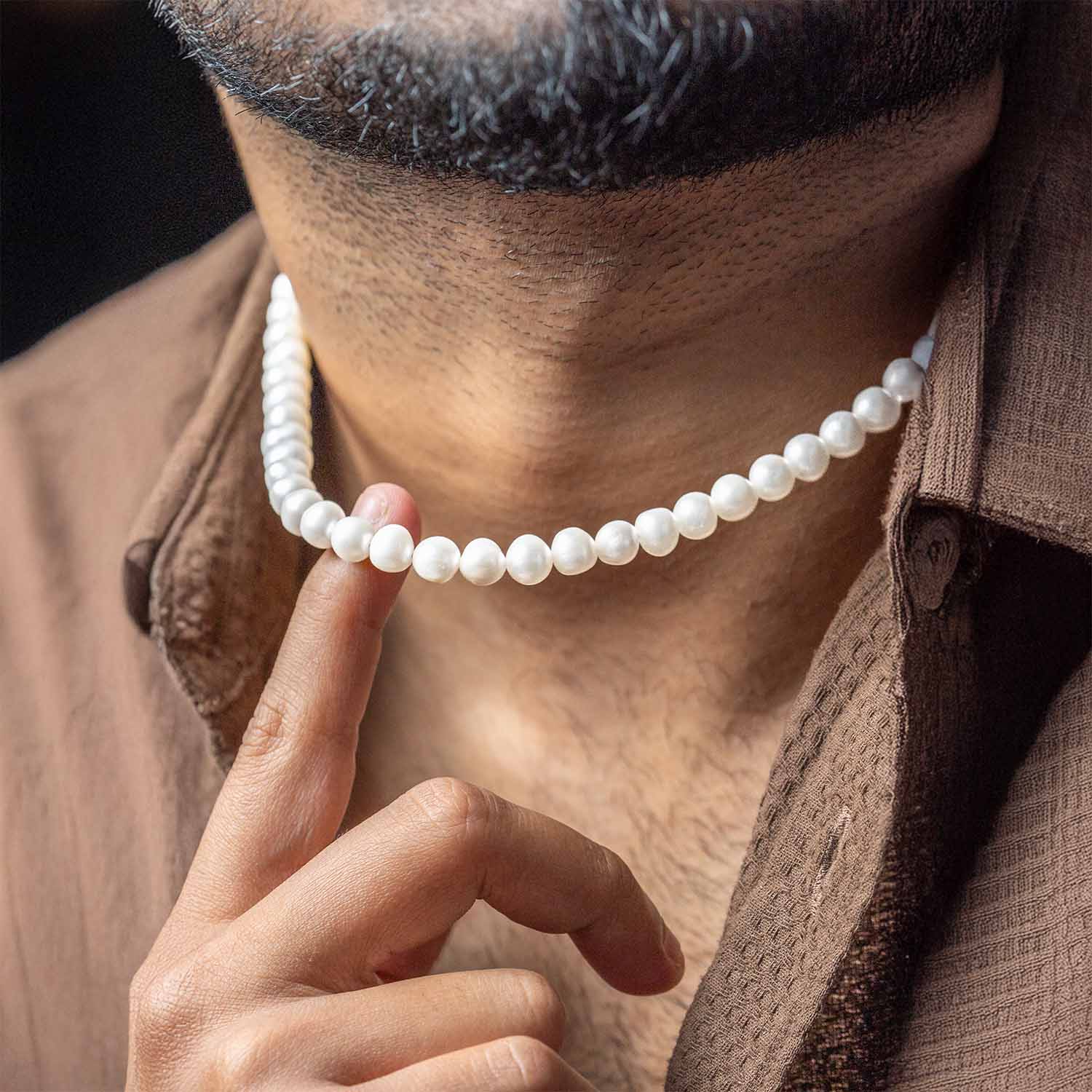 Divine Grace Pearl Natural Stone Necklace