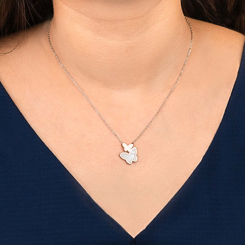 Dual Butterfly Mother Of Pearl Combo