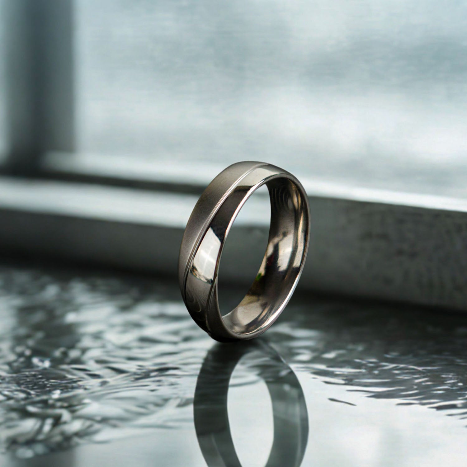 Cinder Band Ring Silver