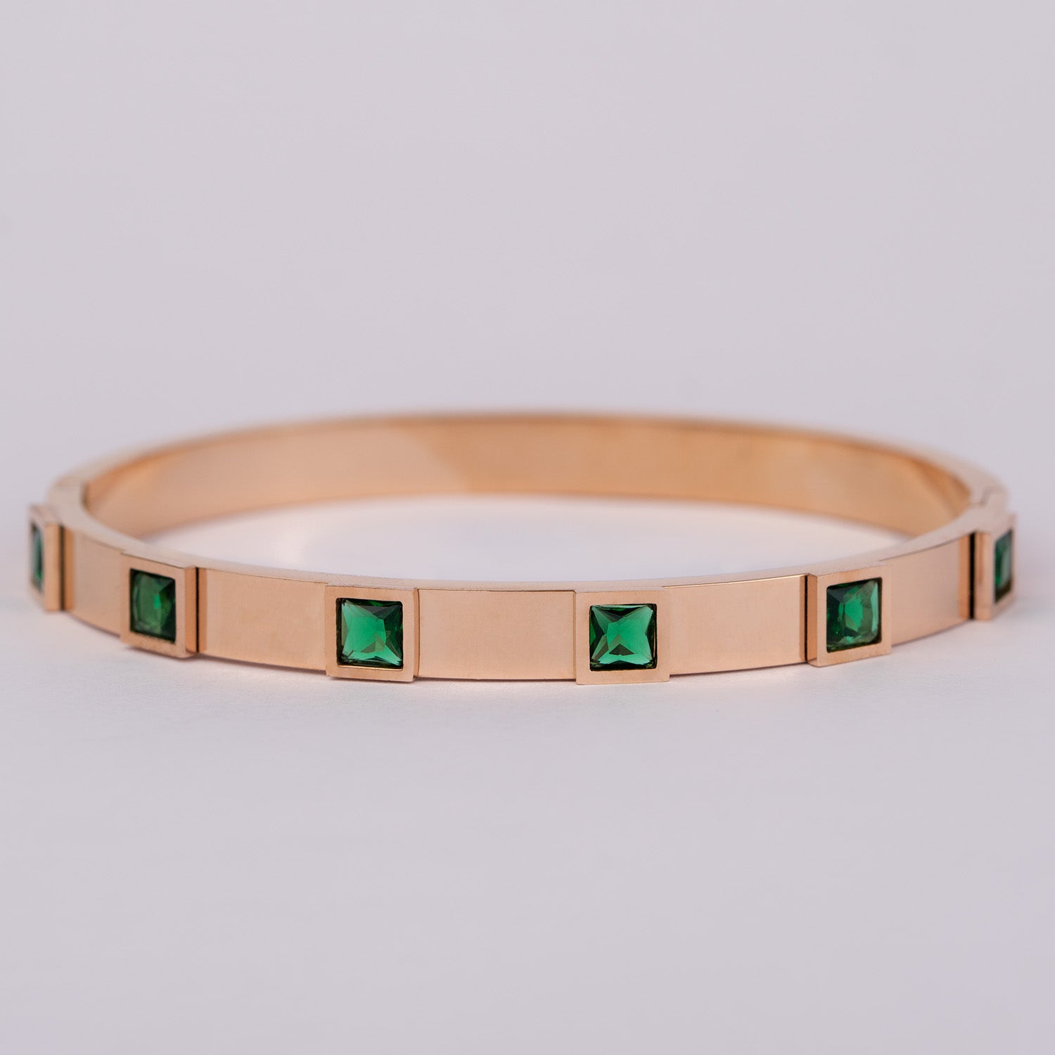 2.80 Ct Green Emerald Cut Lab-Created Bangle Bracelet 14K Yellow Gold  Plated | eBay