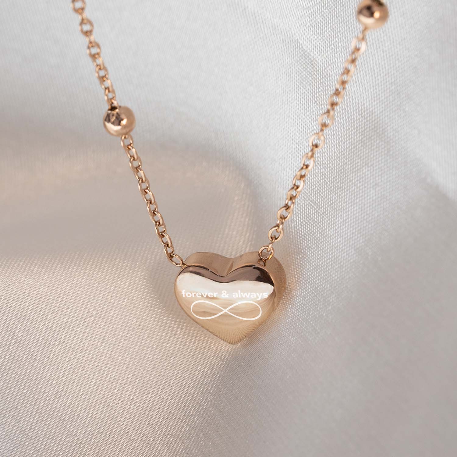 Forever and Always Paris Heart Necklace