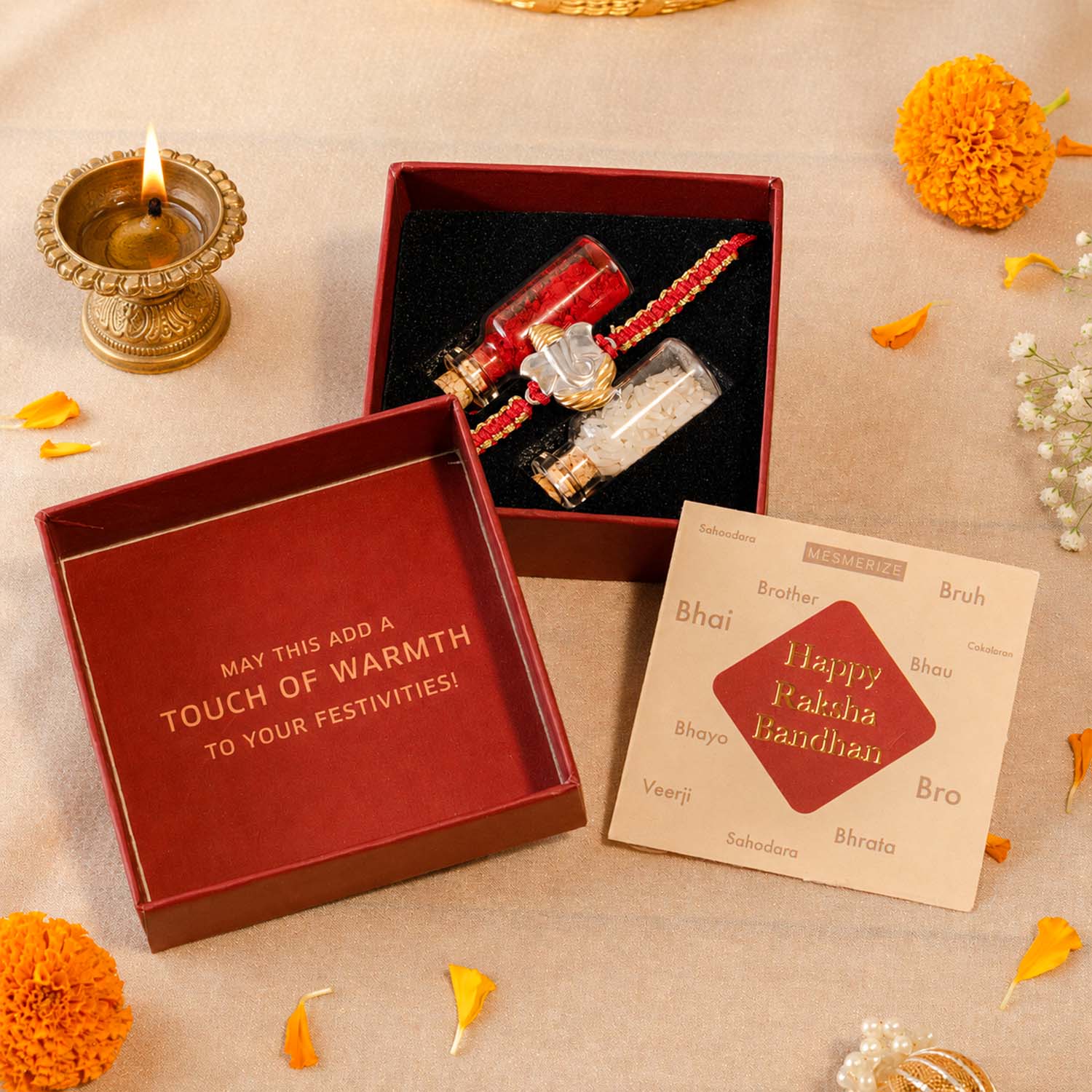 Ganesha Pure Silver Plated Rakhi